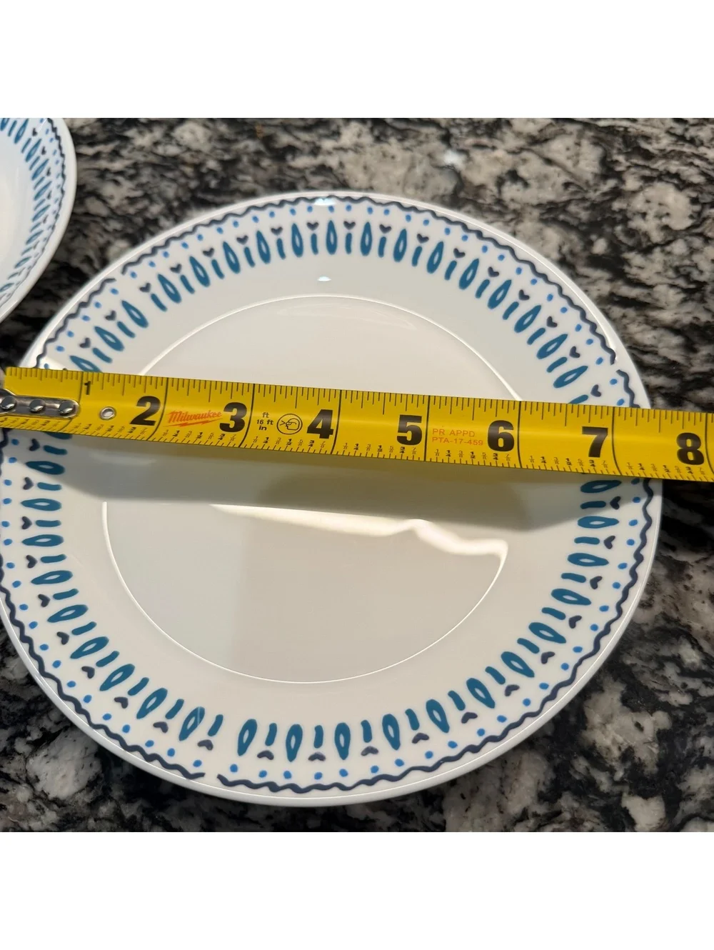 2 Corelle Everyday Expressions Milk Glass Salad Plates 7.5